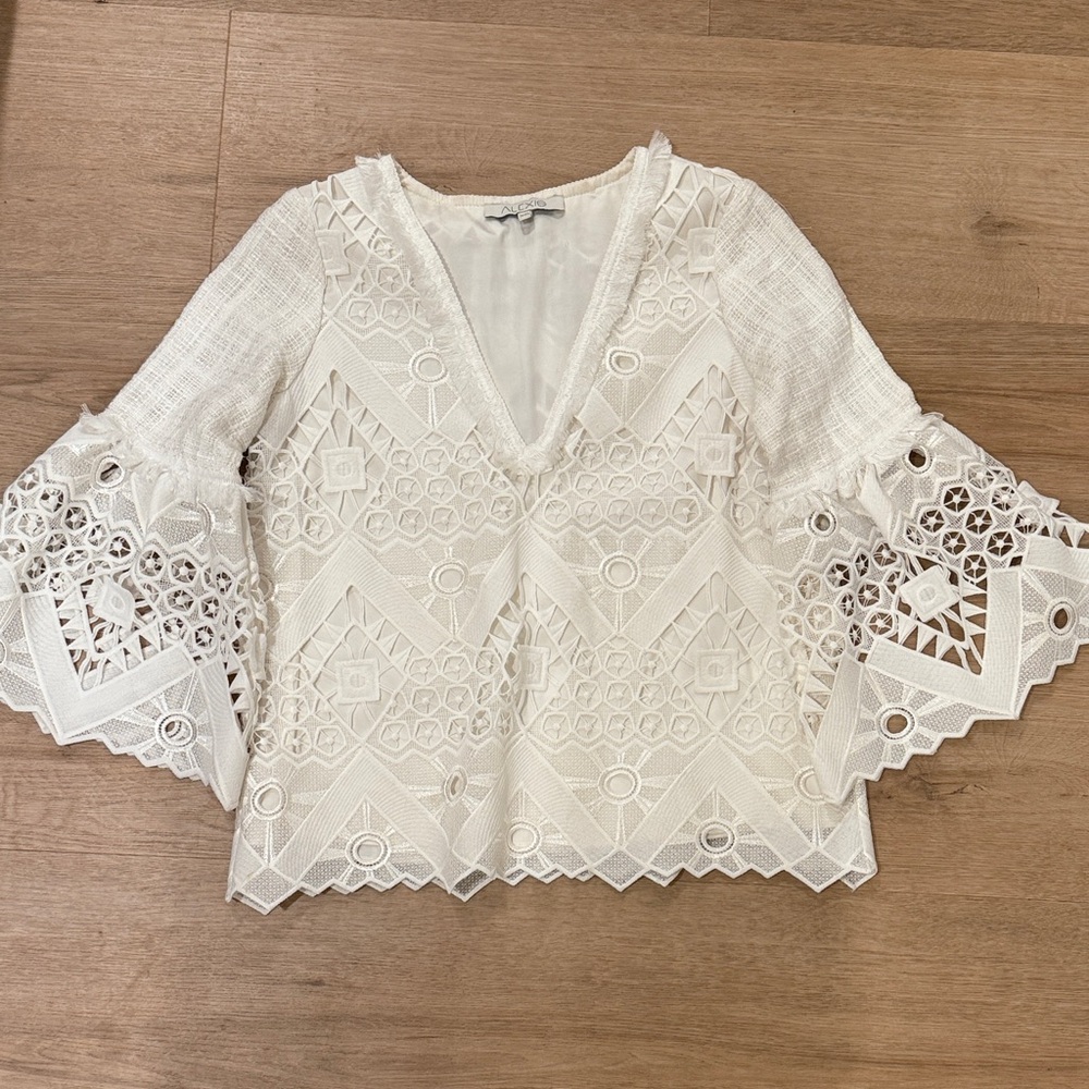 Alexis Elegant White Lace Women Top